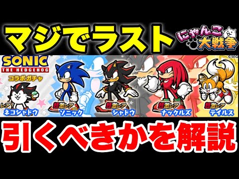 猫の動画サムネイル - ソニックコラボガチャラストチャンスやぜ！最後に回すべきかを解説！　#にゃんこ大戦争　#battlecats