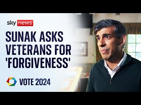 'I hope veterans can forgive me' says Sunak over D-Day gaffe | Election 2024