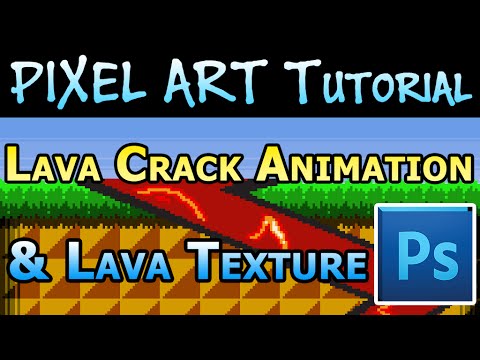 Pixel Art/Sprite Tutorial -  Crack Ground Animation, Lava in Photoshop