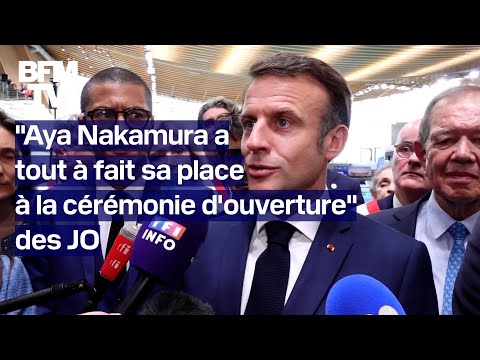 JO de Paris: pour Emmanuel Macron, Aya Nakamura a tout à fait sa place à la cérémonie d'ouverture
