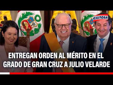 🔴🔵 Renzo Reggiardo y Keiko Fujimori entregaron orden al mérito en el grado de Gran Cruz a Velarde