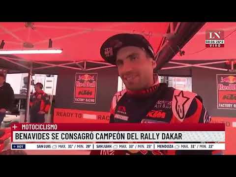 Rally Dakar: Kevin Benavides se consagró campeón y es el primero piloto en motos con dos marcas