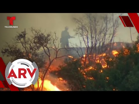 Fallece un bombero en el incendio de San Bernardino | Al Rojo Vivo | Telemundo