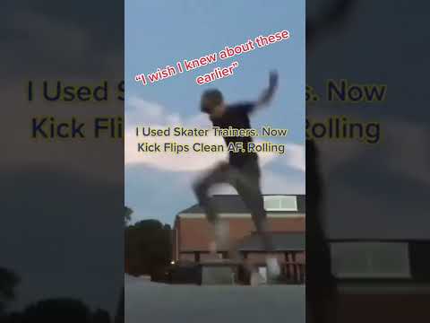 How to Kickflip - From Skater Trainers to Rolling  #shorts #beginnerskater #kickflip