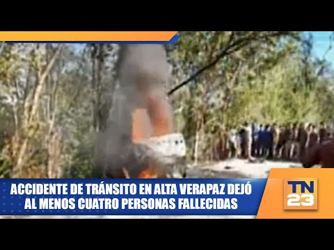 Accidente de tránsito en Alta Verapaz dejó al menos cuatro personas fallecidas