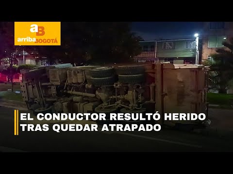 Un camión de basura se volcó y chocó contra un poste en el barrio Quiroga | CityTv