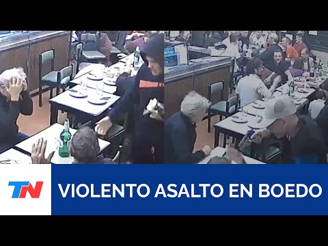 Video del violento robo en una pizzería de Boedo: ladrones golpearon a los clientes mientras cenaban