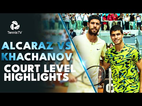 Carlos Alcaraz vs Karen Khachanov Court-Level Highlights | Madrid 2023