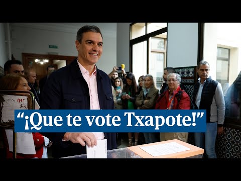 Sánchez responde a un grito de que te vote Txapote cuando iba a votar