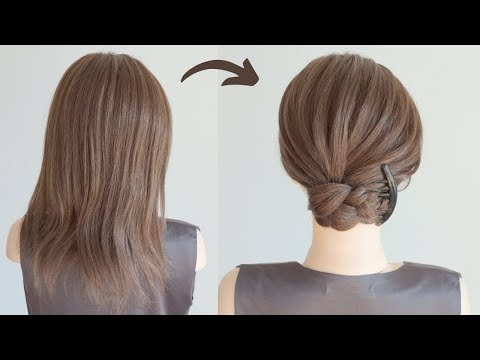 夜会巻きコームで作る簡単大人の上品まとめ髪 | Elegant French Twist Comb Updo | Easy Hairstyle