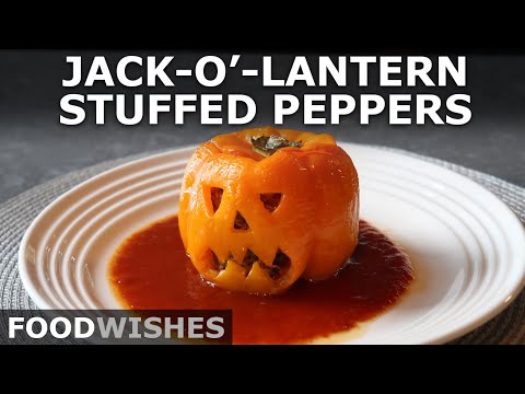 Jack o? Lantern Stuffed Peppers - Food Wishes