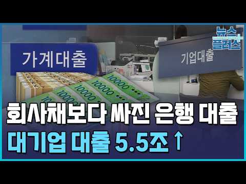 회사채보다 싸진 은행 <strong>대출</strong>…대기업 <strong>대출</strong> 5.5조↑ / 한국경제TV뉴스