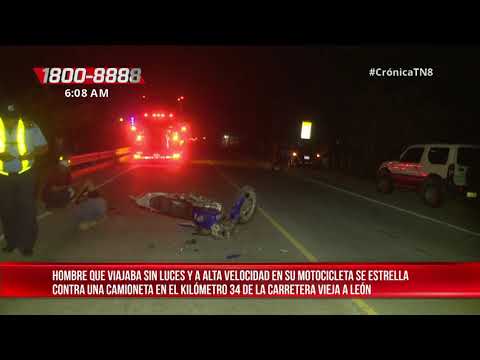 Hombre en estado de ebriedad es atropellado por furgón - Nicaragua