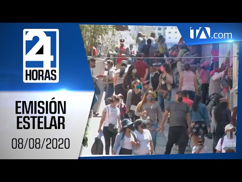 Noticias Ecuador: Noticiero 24 Horas, 08/08/2020 (Emisión Estelar)
