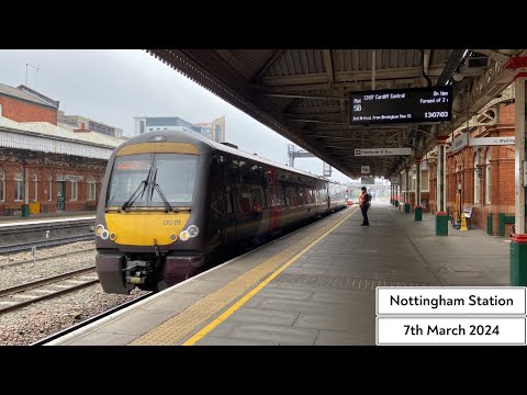 Trains at Nottingham Station (07/03/2024)