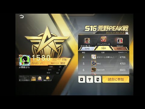 急遽【荒野行動】PEAK戦　with ガビニキ【生放送】～#黒騎士Y