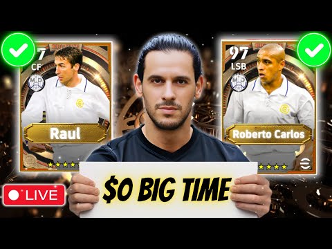 NEW FREE BIG TIME PLAYER REVEALED 🔥RAUL + ROBERTO CARLOS TEST 🔴  eFootball 2025 LIVE with Mednasah
