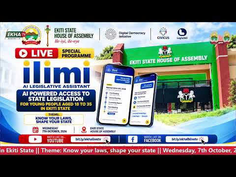 LIVE: ILIMI || AI Powered Access to State Legislation for Young People in Ekiti