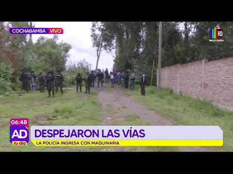 La policía despejó las vías en Tiquipaya