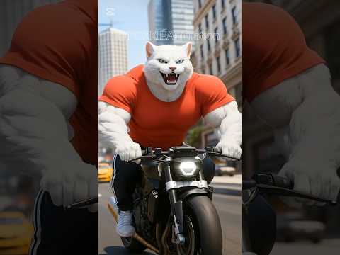 The cat is trying to ride quickly 😁#cat #catlovers #cute #funny #viral #shorts