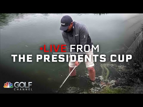 Johnson Wagner recreates Woody Austin's iconic shot | Live From the Presidents Cup | Golf Channel