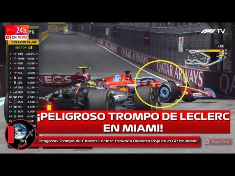 Peligroso Trompo de Charles Leclerc Provoca Bandera Roja en el GP de Miami 2024