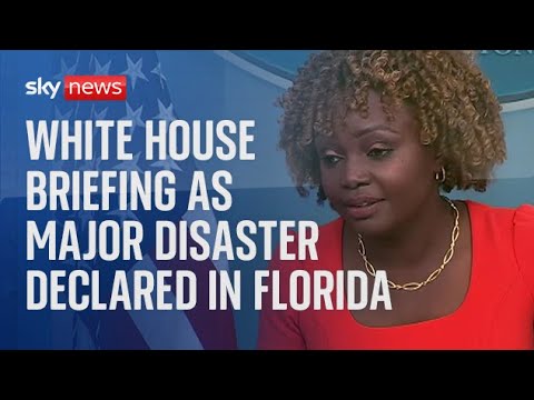 White House briefing as Biden declares major disaster in Florida due to Hurricane Idalia