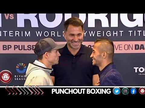 McGRAIL VS BALUTA FACE OFF #yafairodriguez #mcgrailbaluta #matchroomboxing #dazn