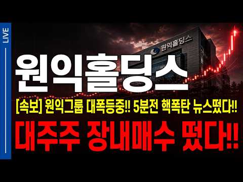 <strong>대주주</strong> 장내매수 떴다!!!! 원익그룹 대폭등중! 원익로보틱스 상장확정.!! 축하드립니다 주주님들.  #원익홀딩스  #원익홀딩스주가전망