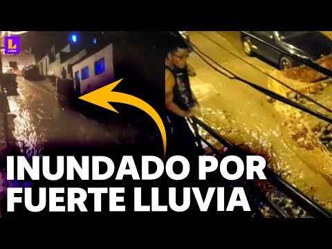 Zonas de Lima se inundan por intensa lluvia en la madrugada: Así quedaron pasajes de Comas