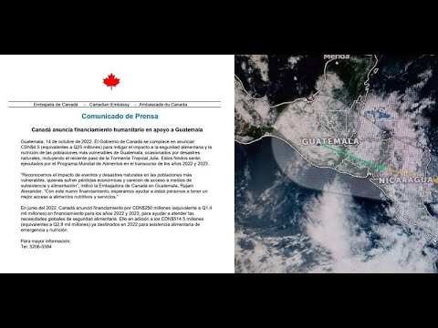 Huracán Julia: Canadá anuncia financiamiento humanitario de 25 millones de quetzales