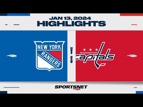 NHL Highlights | Rangers vs. Capitals - January 13, 2024