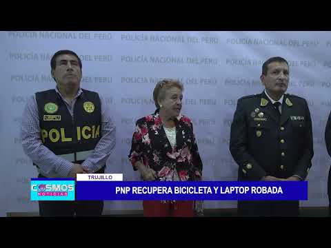 Trujillo: PNP recupera bicicleta y laptop robada
