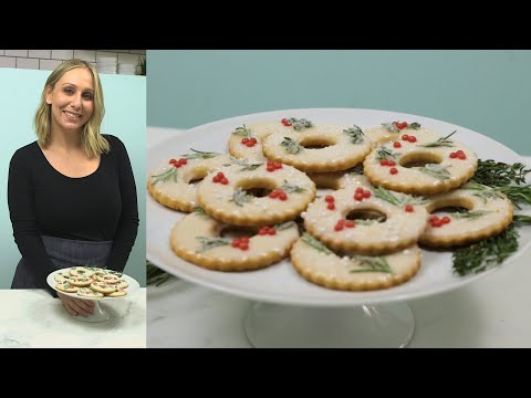 Meyer-Lemon Shortbread Wreath Cookies | Frosted