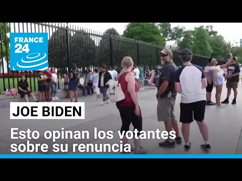 Votantes demócratas opinan ante el anuncio de Joe Biden de poner fin a su candidatura