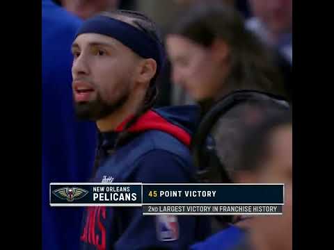 The Pelicans beat the Warriors by 45 points video clip 