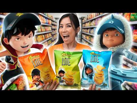 BORONG CHIKI BOBOIBOY GALAXY DI MINIMARKET ! BOBOIBOY SORI, BLAZE, ICE !