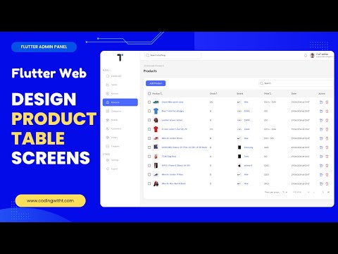 Flutter Admin Panel: Build Responsive Flutter Product Screens UI | eCommerce App
