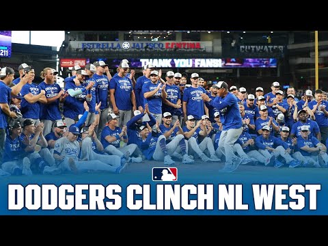 WINNERS OF THE WEST! The Dodgers have clinched the NL West for the 12th time in the last 13 years!