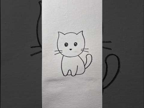 easy way to draw a cat for beginners