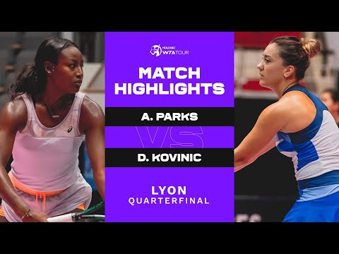 Alycia Parks vs. Danka Kovinic | 2023 Lyon Quarterfinal | WTA Match Highlights