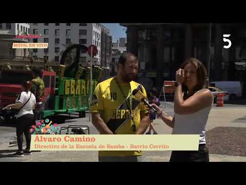 Hablamos con Álvaro Camino de la Escuela de samba del barrio Cerrito previo al desfile