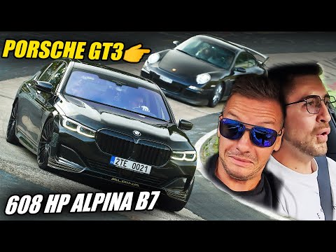 608hp Alpina B7 DANCING with Porsche 911 GT3! // Nürburgring