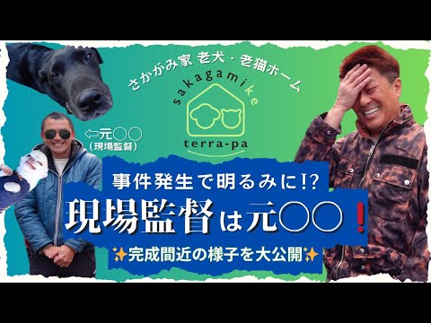 【さかがみ家老犬・老猫ホーム】事件発生で明るみに！？現場監督は元〇〇！〜完成間近の様子を大公開✨〜