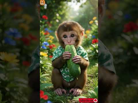 “This Monkey Just Fell in Love with a Cucumber! 🥒😍”
