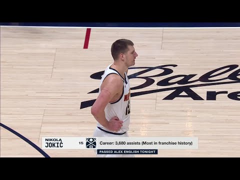 Nikola Jokic sets Nuggets' franchise all-time assists record (3,680) with dime to KCP | NBA on ESPN