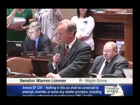 Senator Limmer on MN Vikings Minneapolis Charter