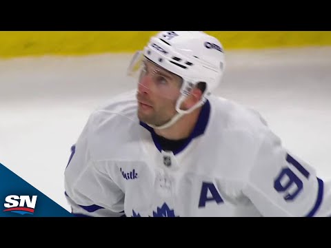 Maple Leafs John Tavares Gets Wicked Tip On William Nylanders Point Shot For Nice Goal