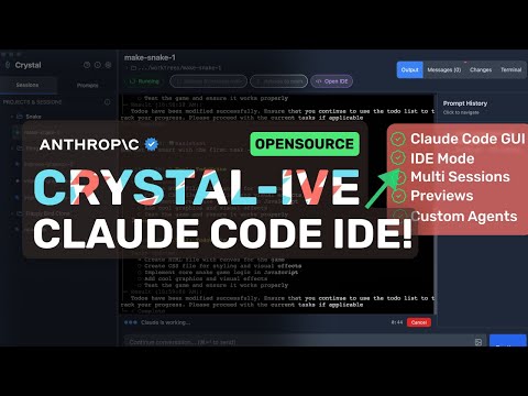 Crystal IVE: This OPENSOURCE Claude Code GUI/IDE is INSANE!