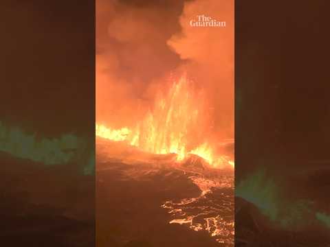 Iceland volcano: spectacular footage captured by coastguard and witnesses